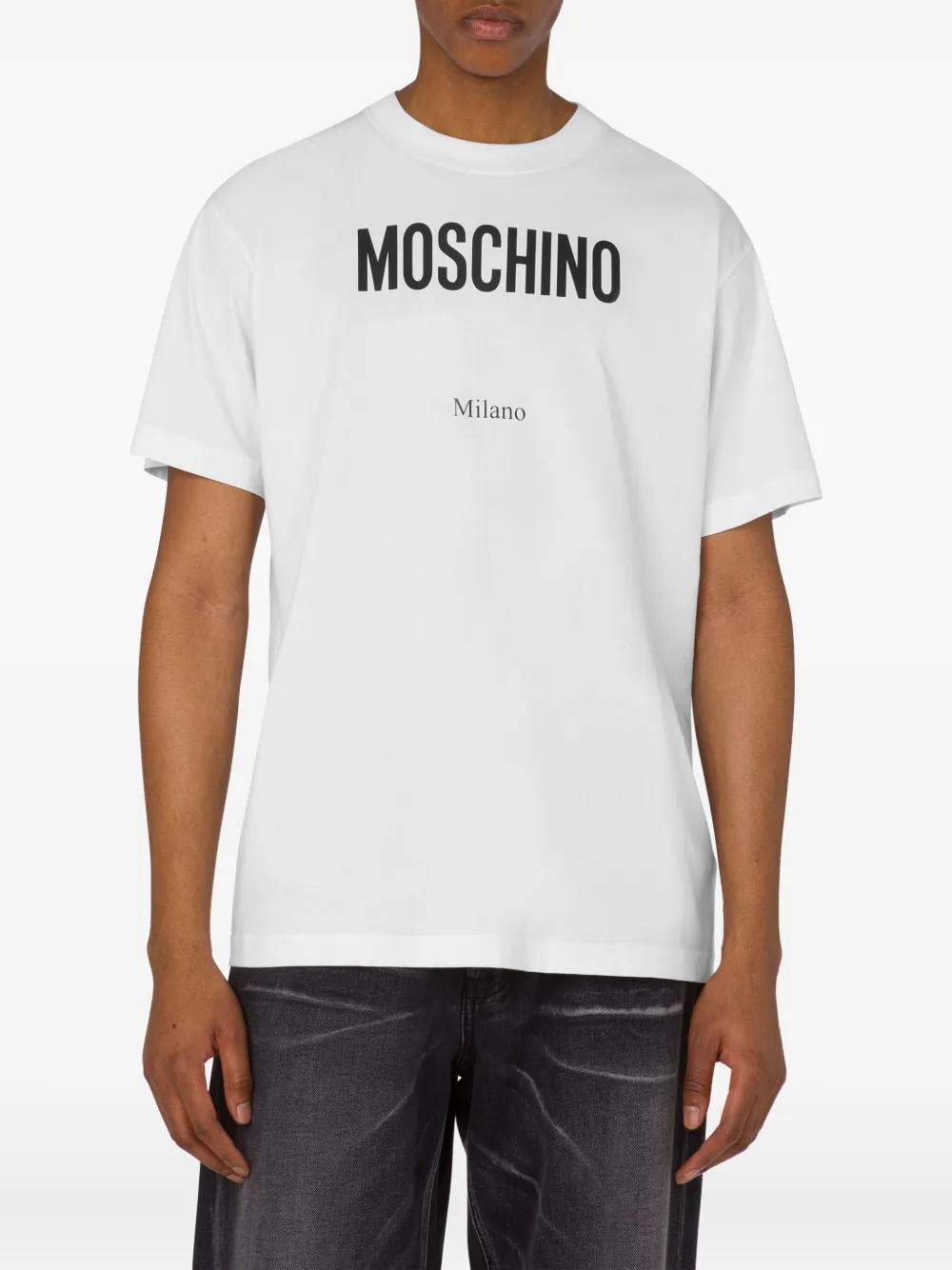 Moschino T-shirt met logoprint Wit