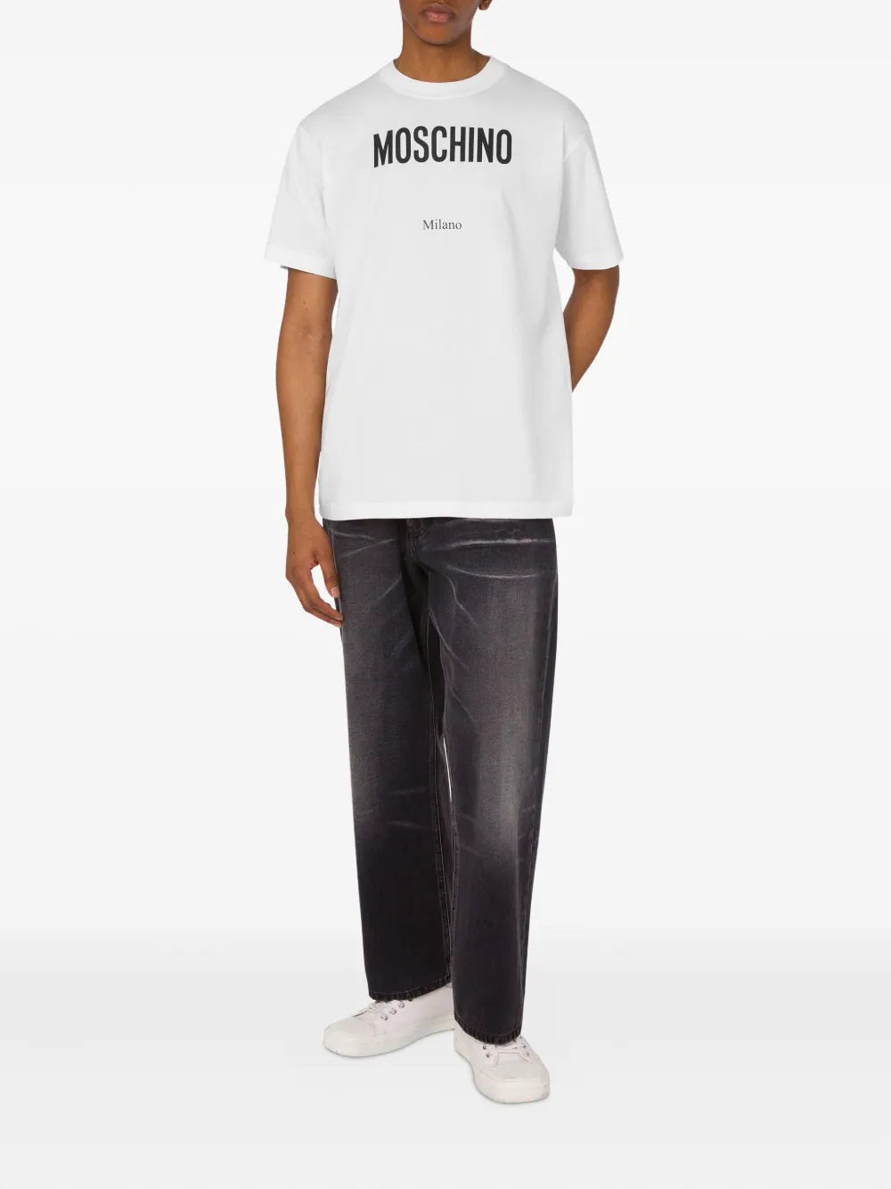 Moschino T-shirt met logoprint Wit