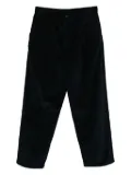 Moschino pleat-detail corduroy trousers - Blue