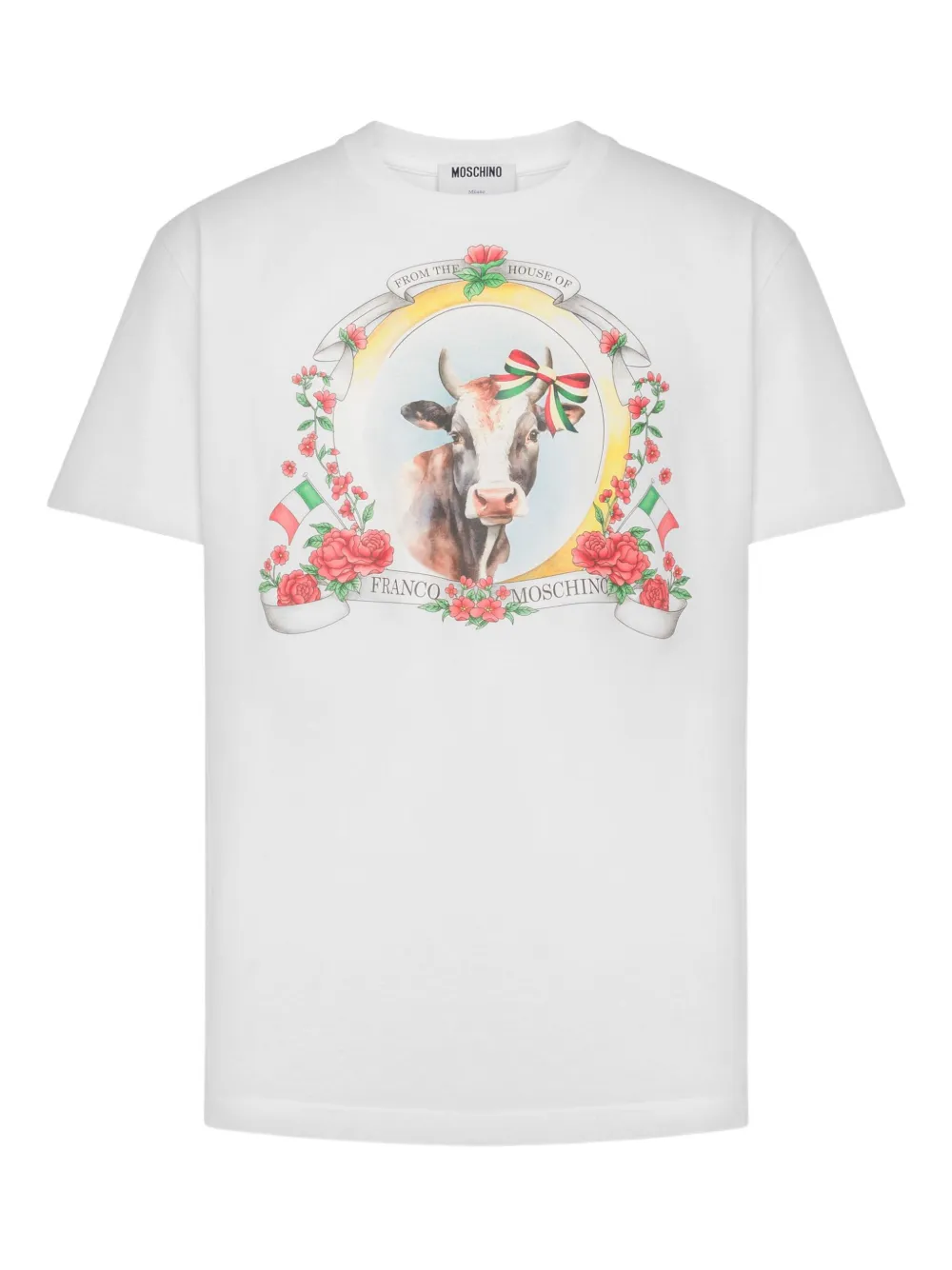 Moschino T-shirt met grafische print Wit