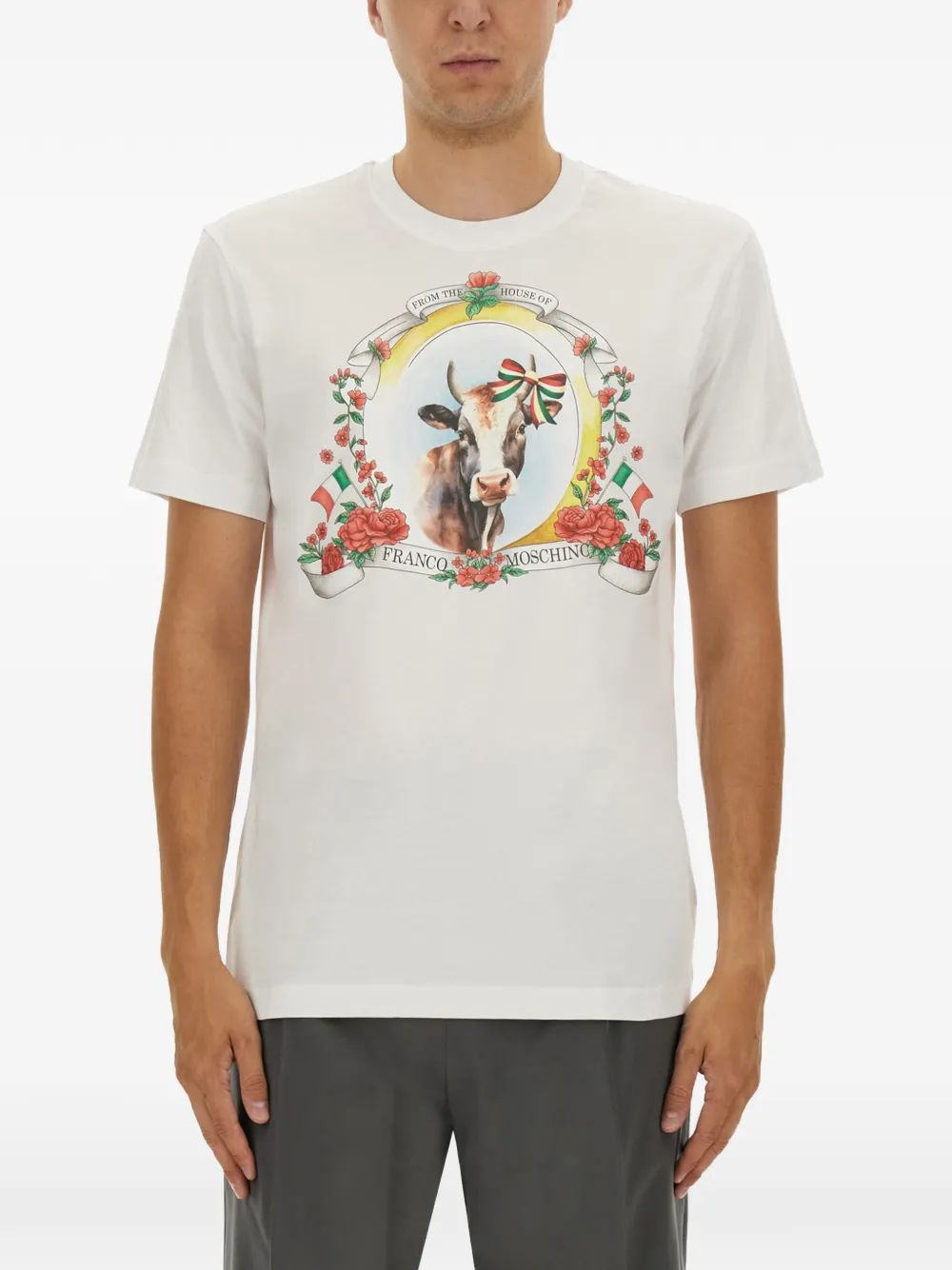 Moschino T-shirt met grafische print Wit