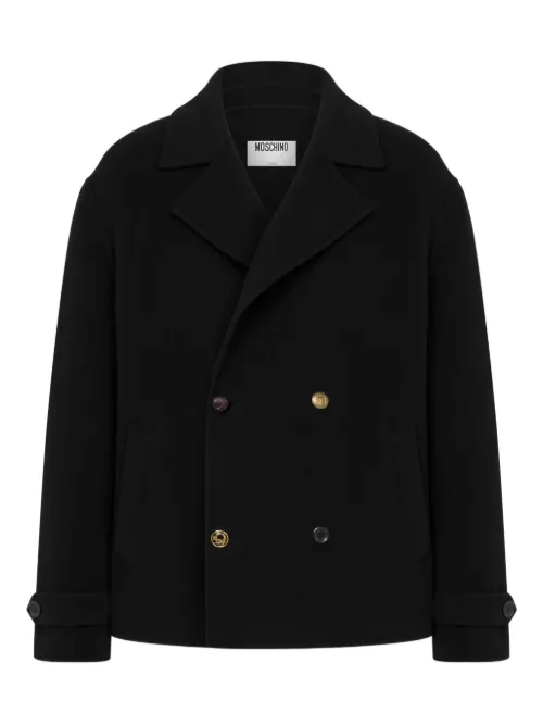 Manteau à boutonnière croisée - Moschino - Modalova