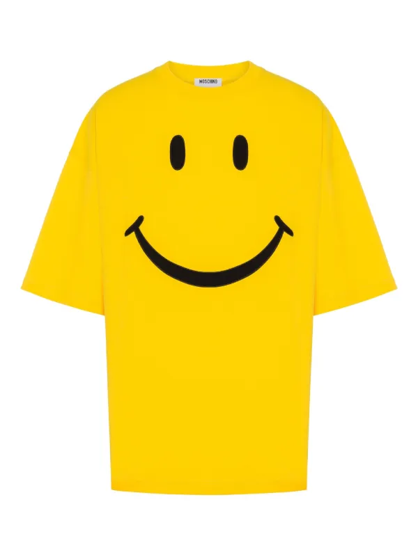 【MOSCHINO】オーガニックジャージ スマイリー Tシャツ Moschino スマイリー Tシャツ | イエロー | FARFETCH JP