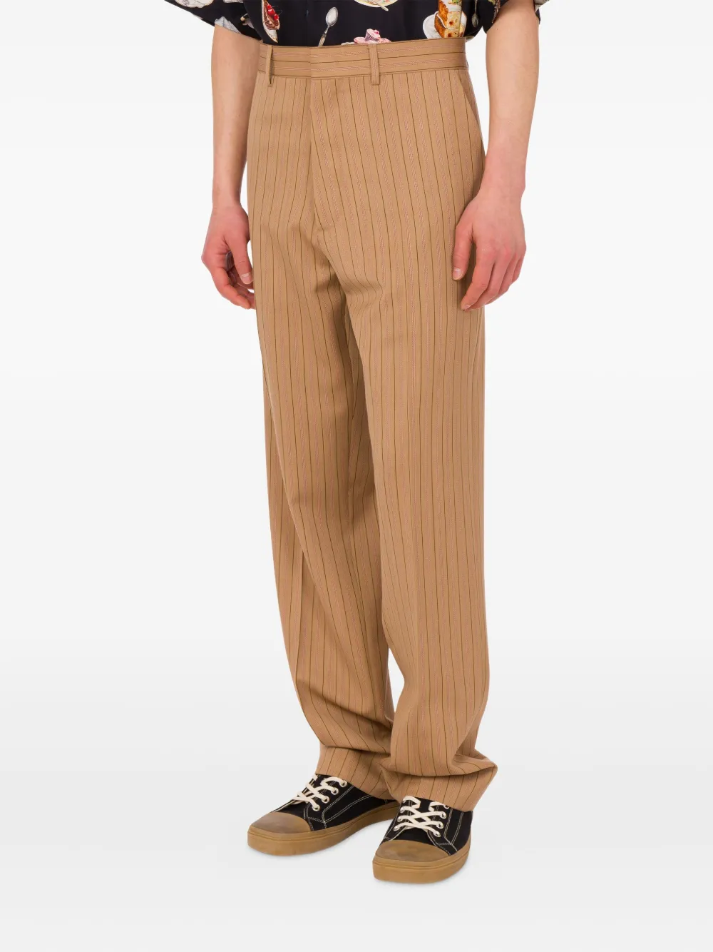 Moschino Pantalon met krijtstreep Bruin