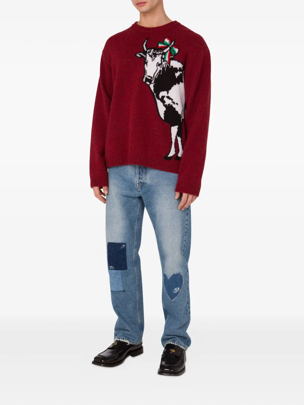 Moschino Jeans met patchwork Blauw