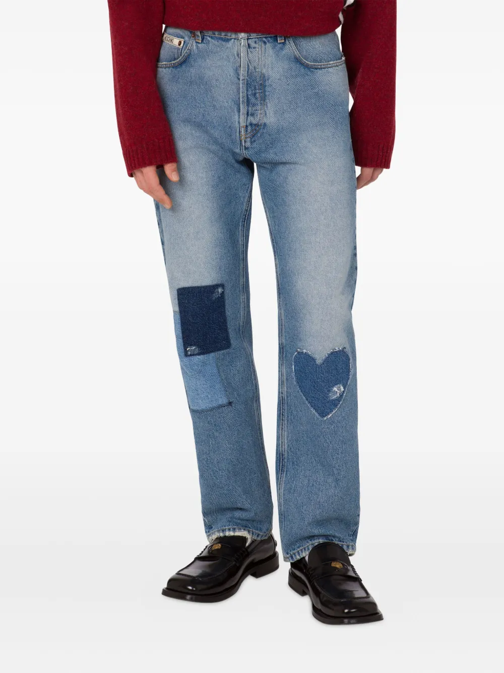 Moschino Jeans met patchwork Blauw