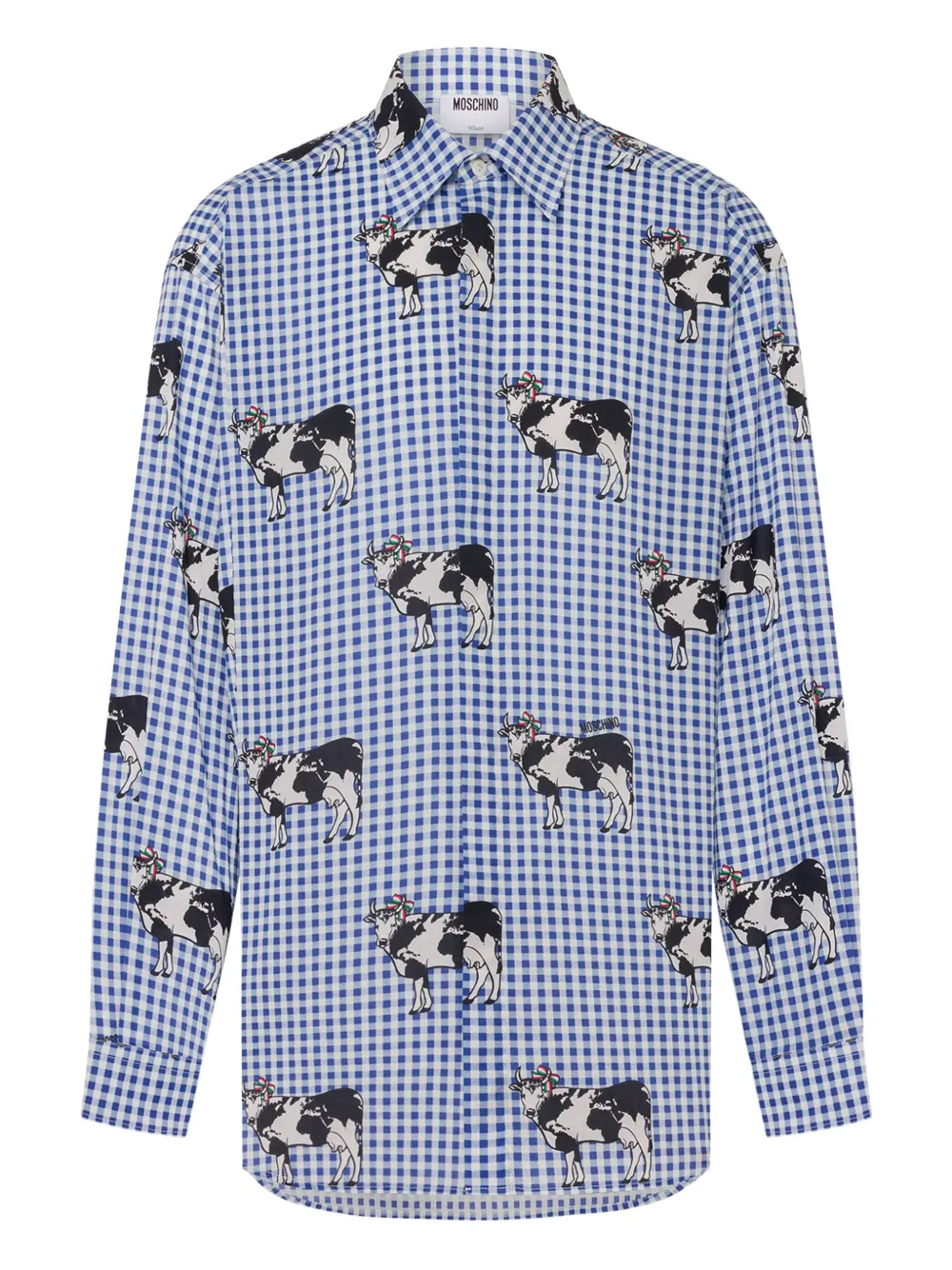 Moschino Geruit overhemd Blauw
