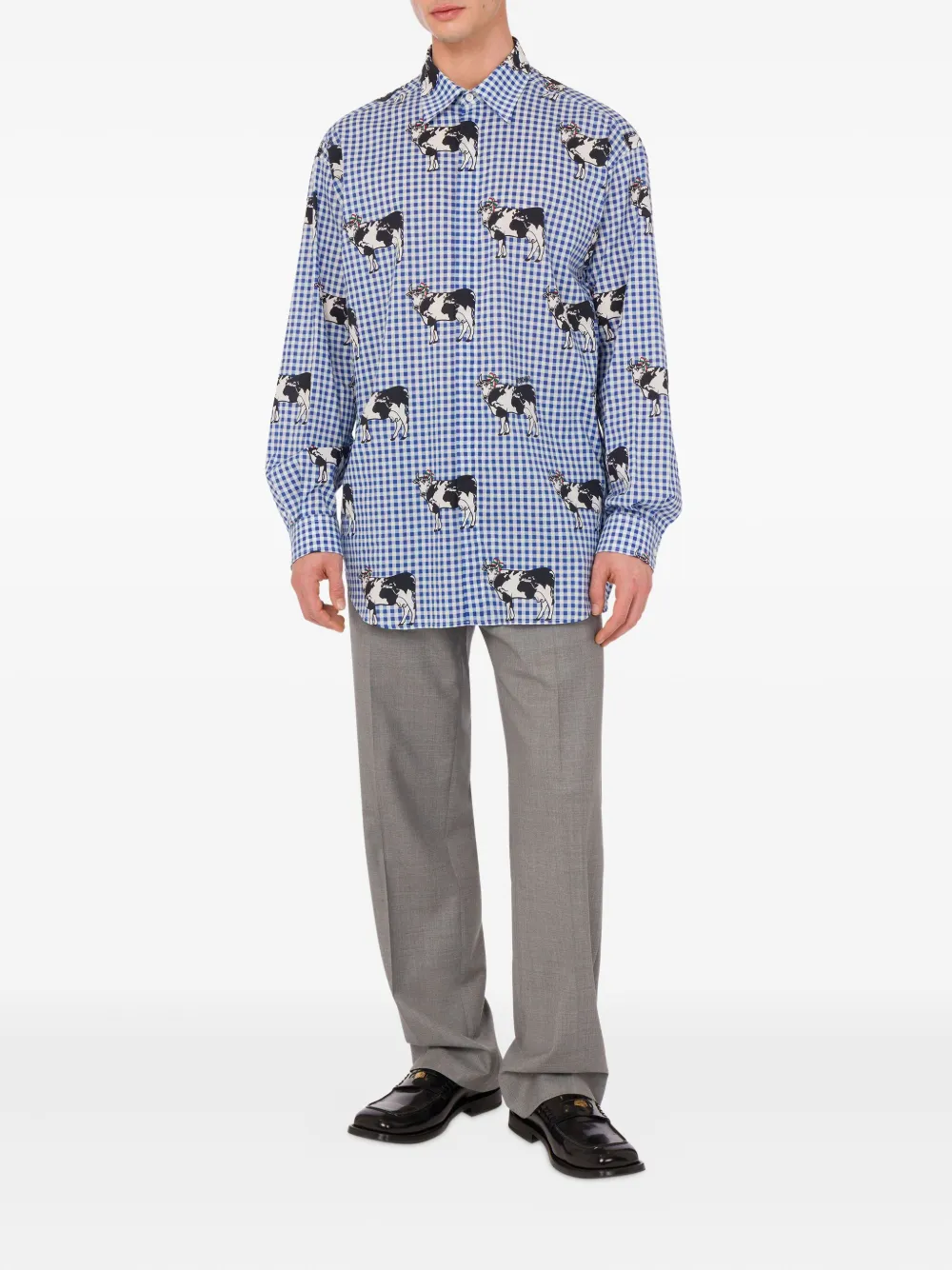 Moschino Geruit overhemd Blauw
