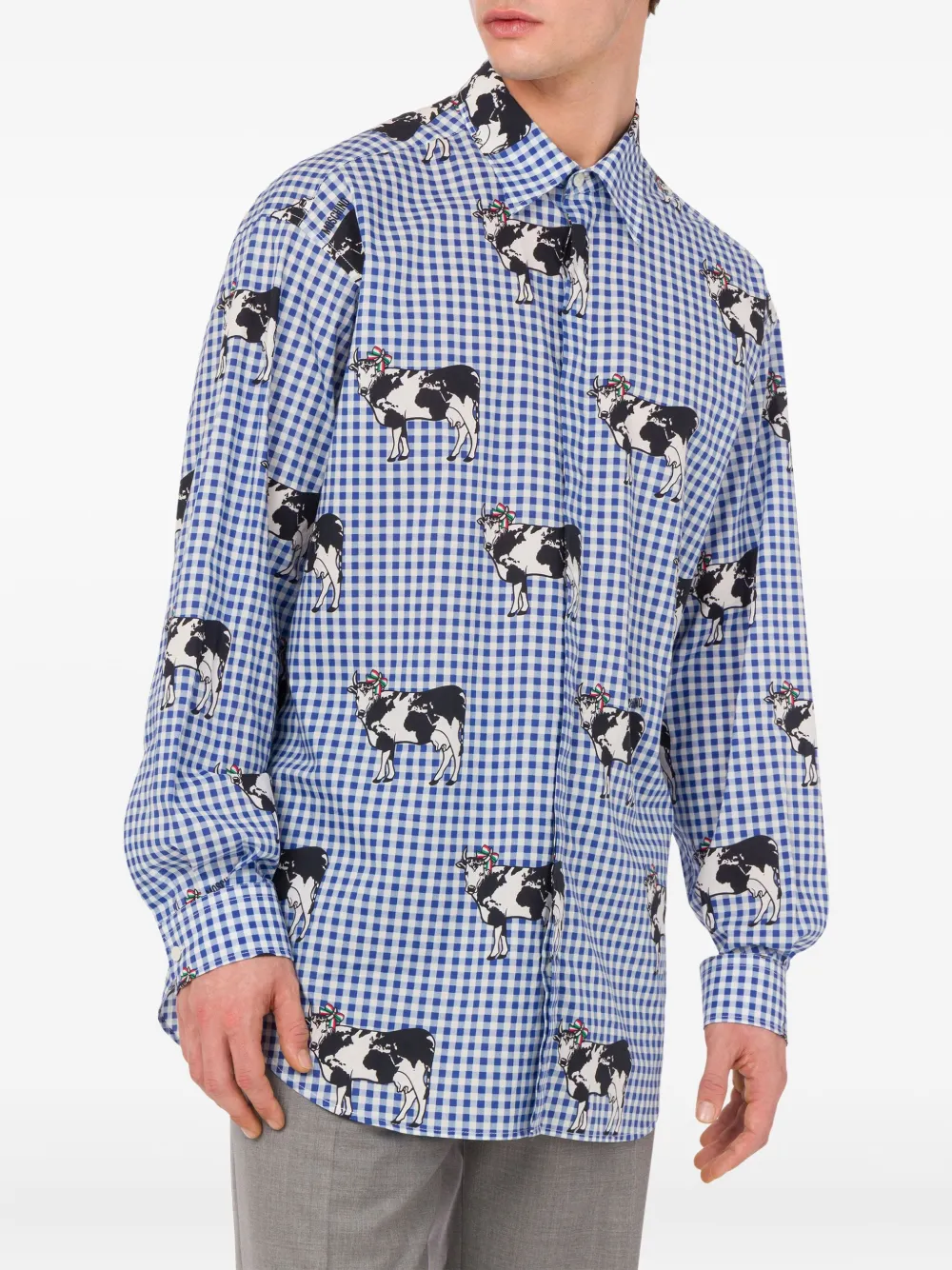 Moschino Geruit overhemd Blauw