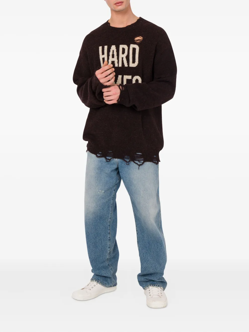 Moschino Hard Times trui Bruin