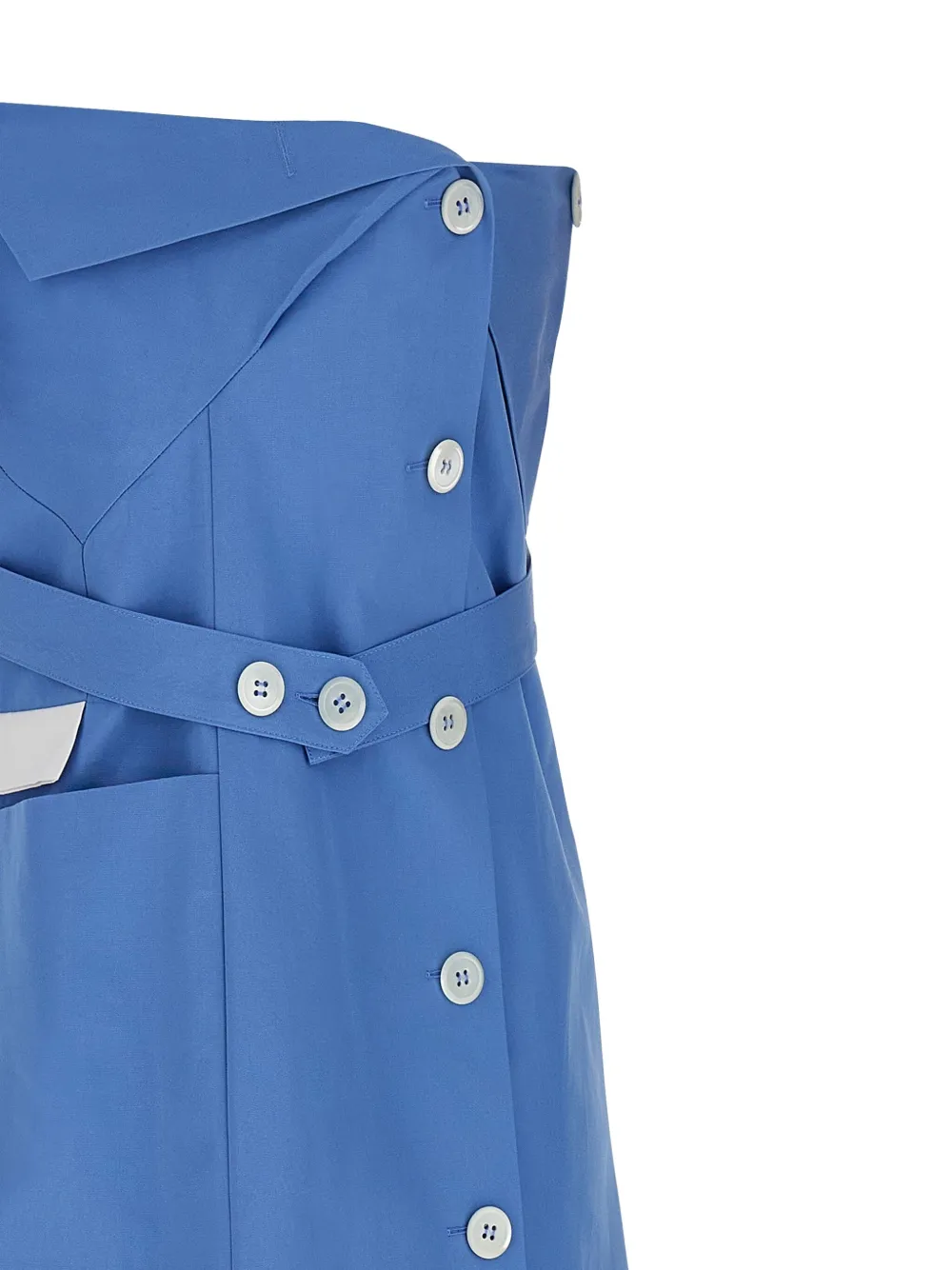 Miu Strapless midi-jurk Blauw
