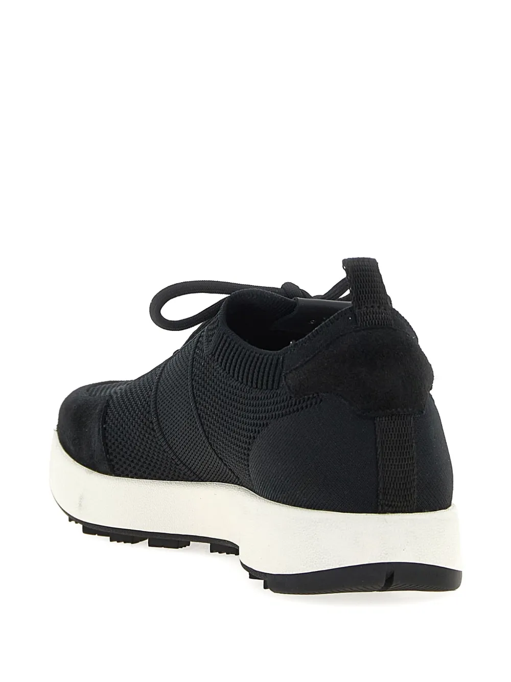 Kiton mesh-panelled lace-up sneakers Black