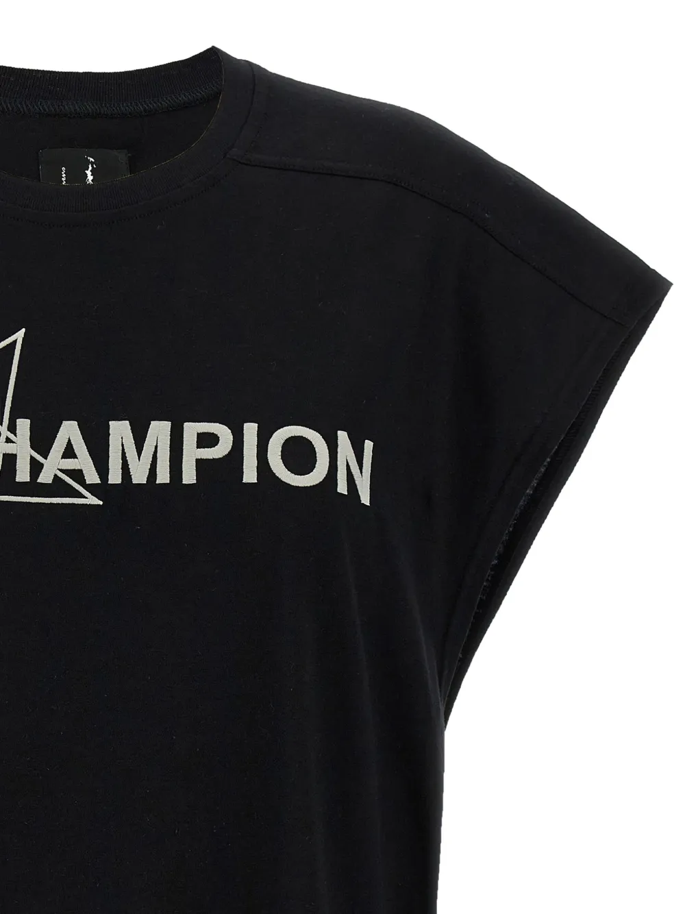 Rick Owens x Champion T-shirt met logoprint Zwart
