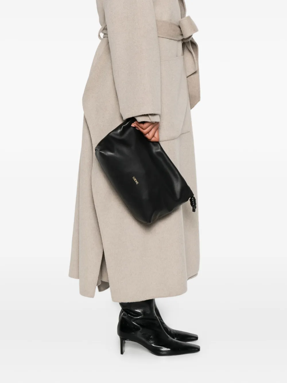 LOEWE Flamenco leren clutch Zwart