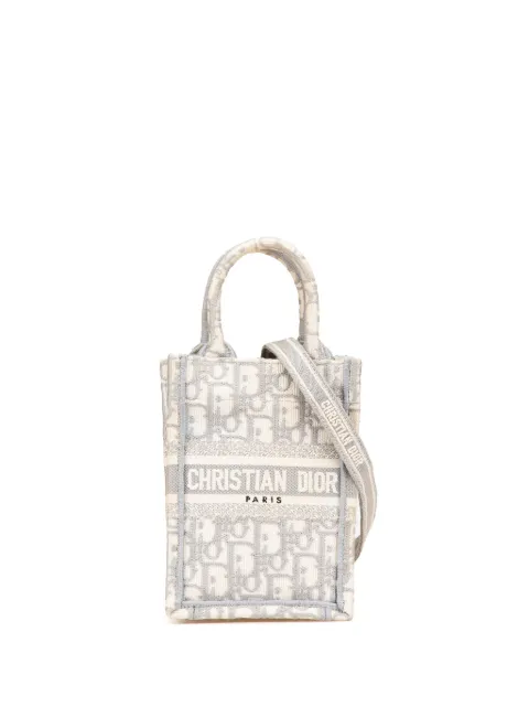 Christian Dior Pre-Owned 2023 Mini Oblique Canvas Vertical Book Tote satchel
