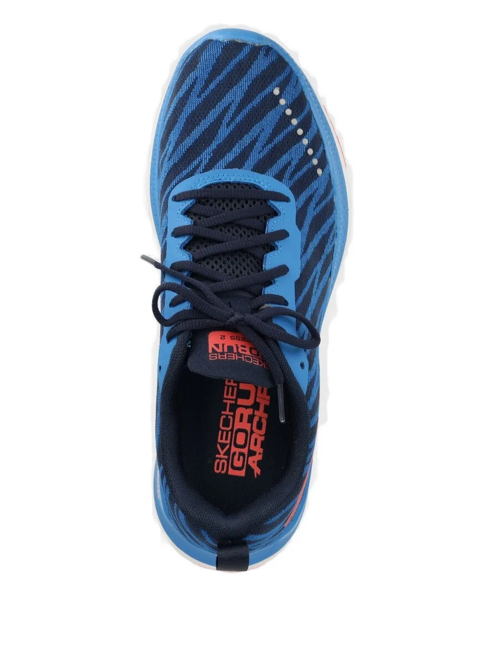 Skechers Lace-up Zebra-print Sneakers In Blue