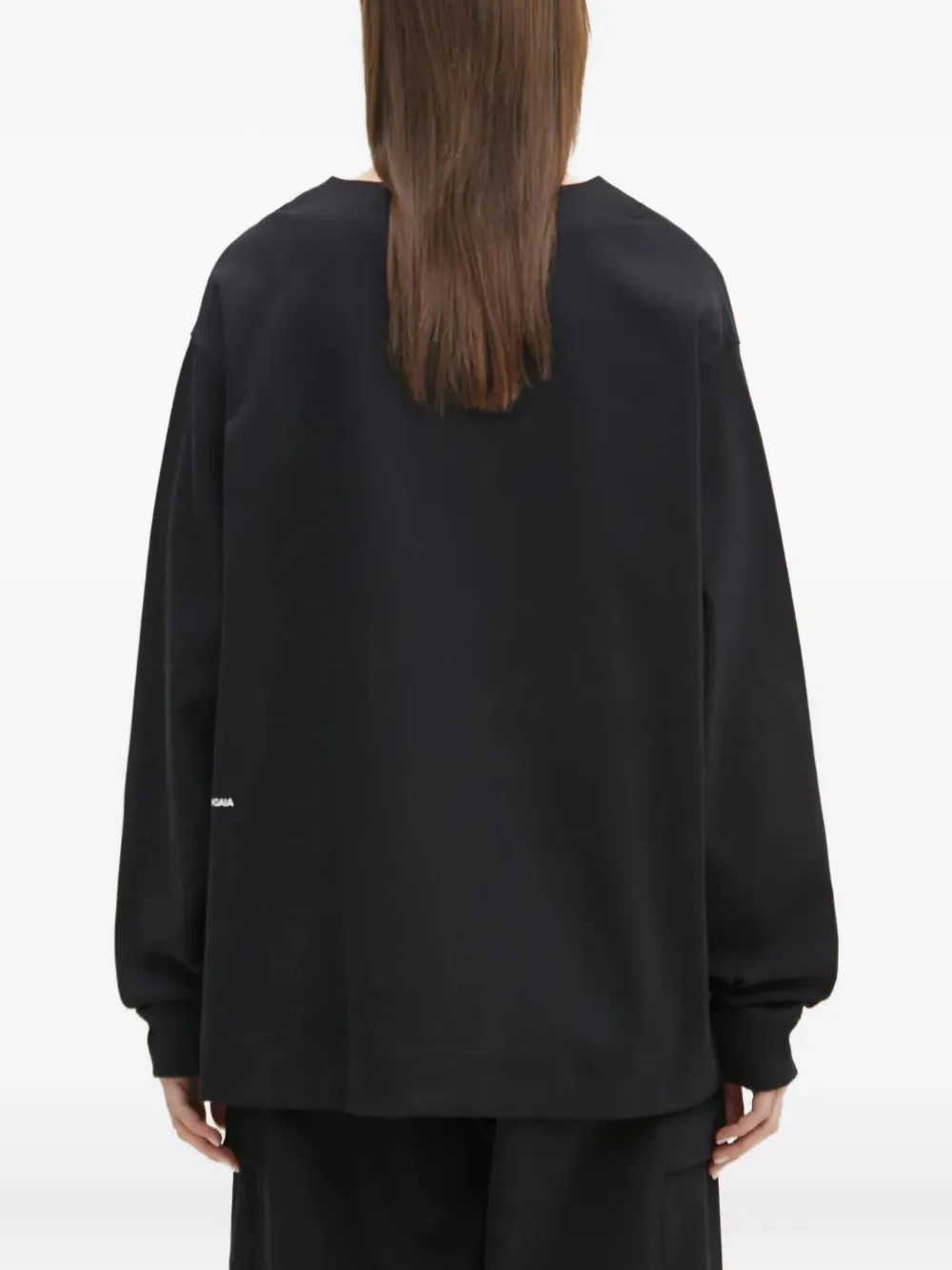 Pangaia DNA shirtjack met V-hals BLACK
