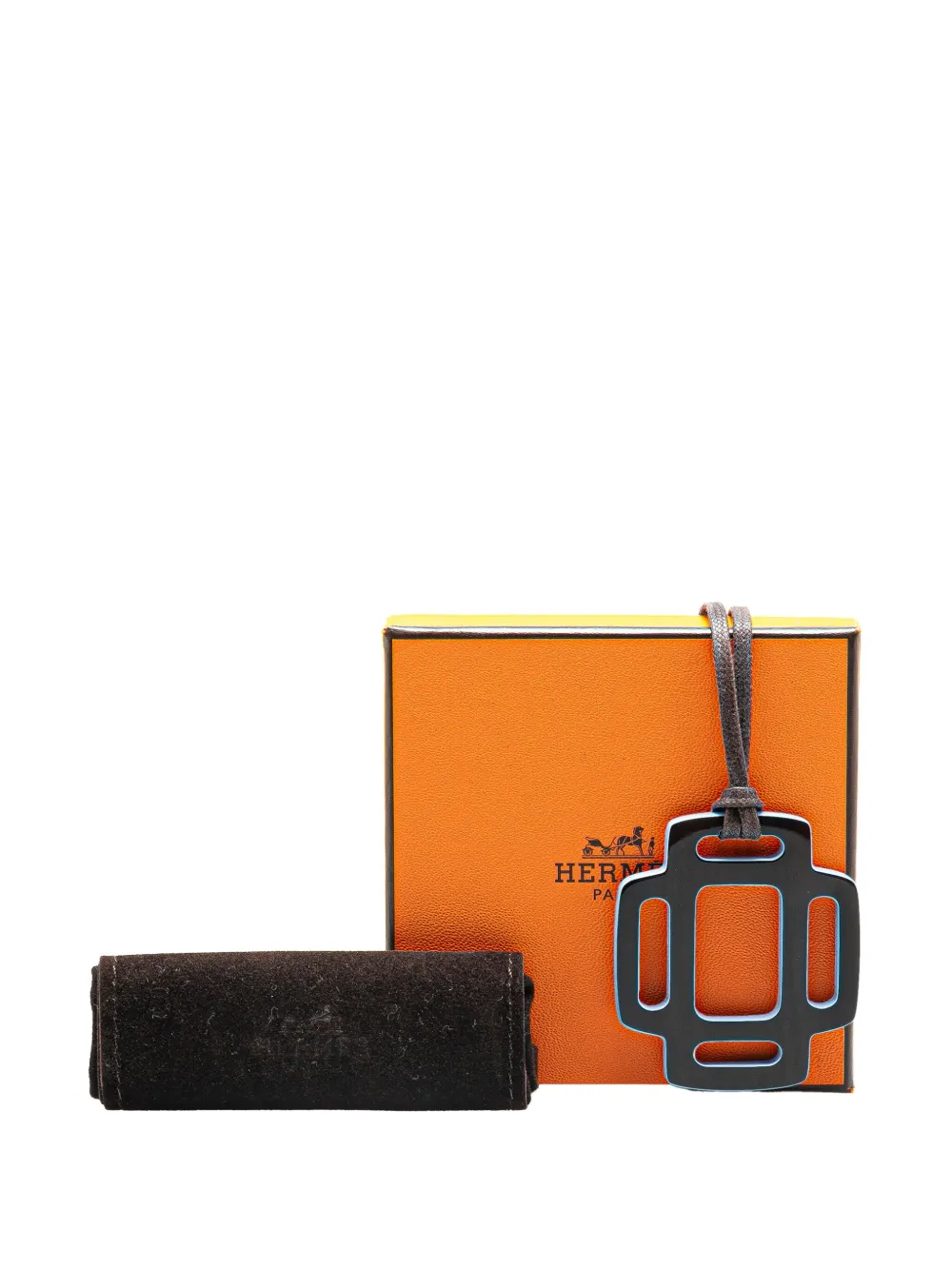 Pre-owned Hermes 20th Century Rhythm Buffalo Horn Pendant Necklace Costume Necklace