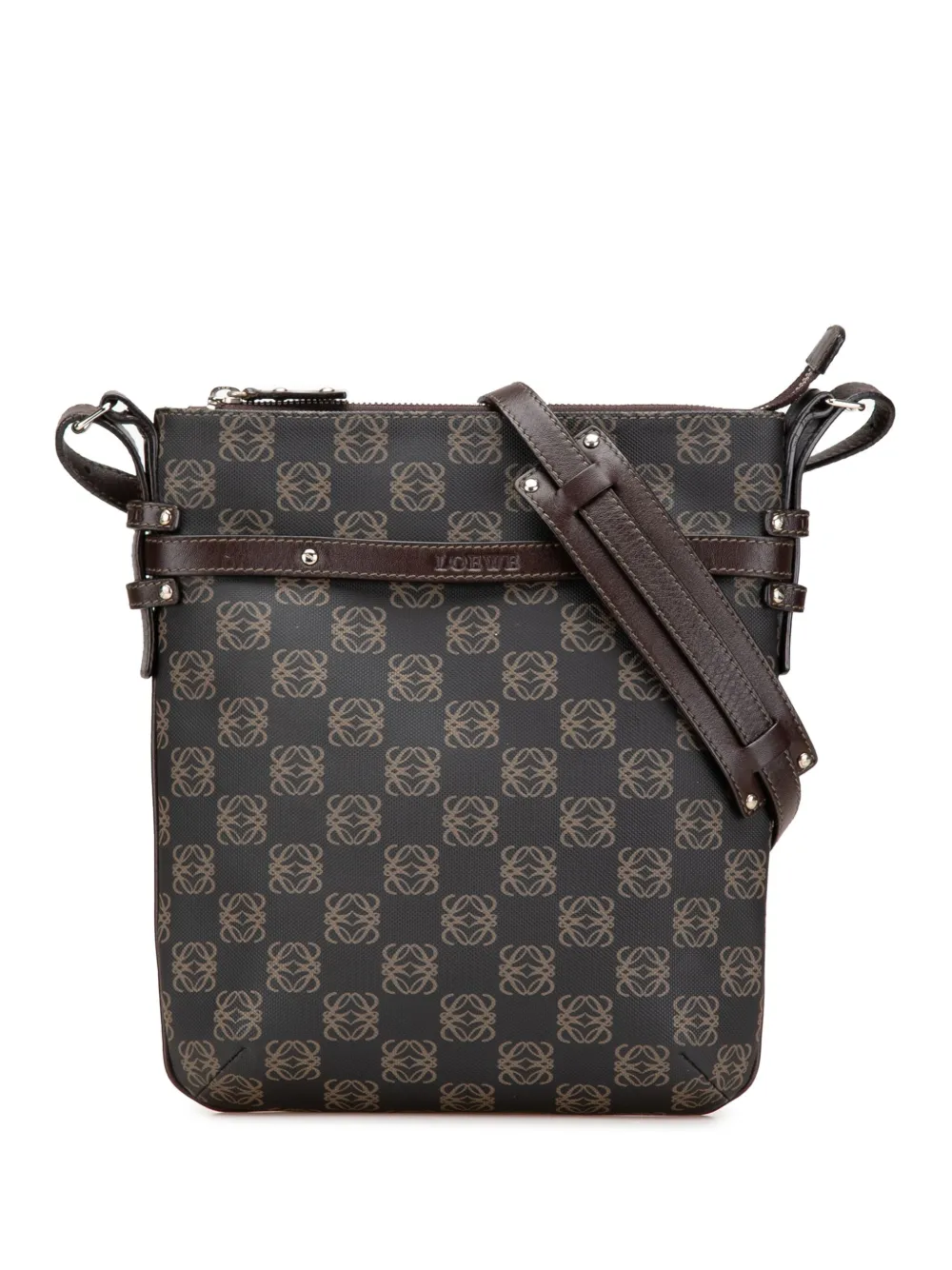 Pre-owned Loewe 2007 Anagram Coated Canvas Crossbody Bag