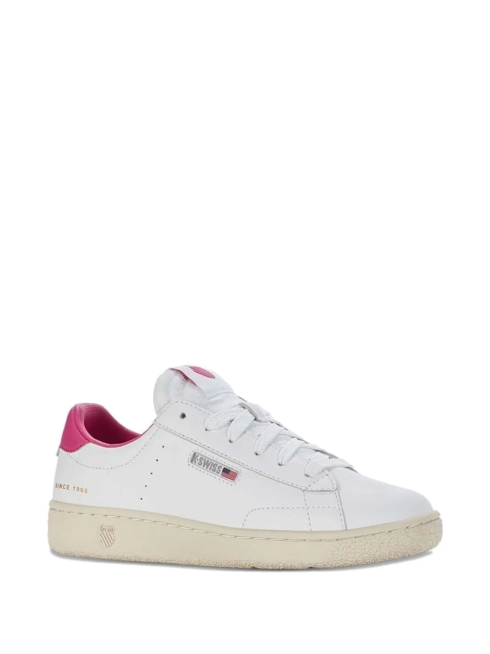 K-Swiss leather-panels lace-up low-top sneakers - Wit
