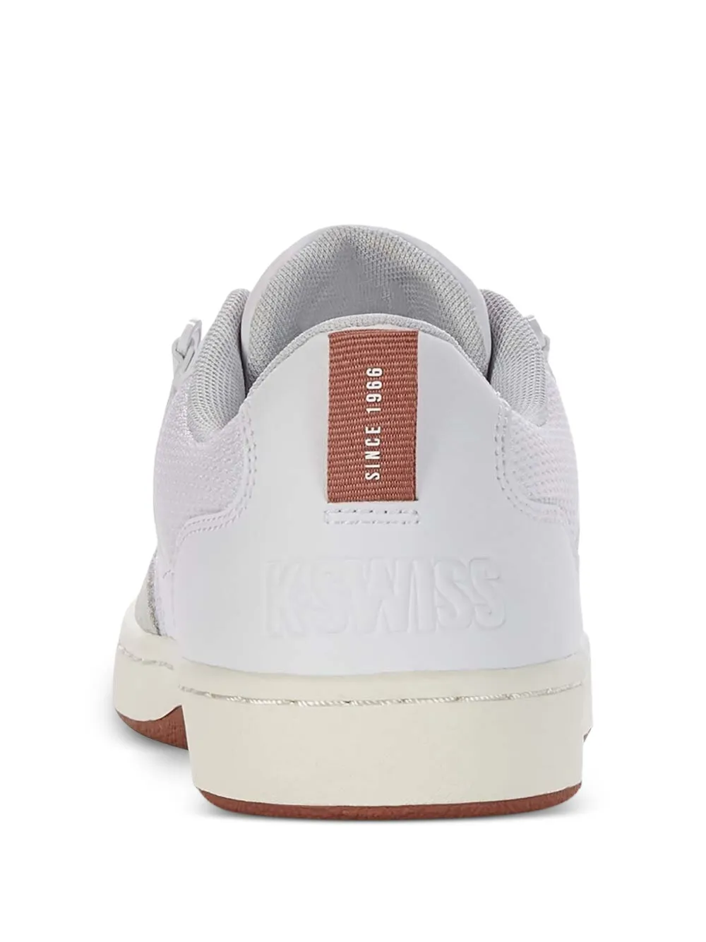 K-swiss Mesh-panel Leather Lace-up Sneakers In White