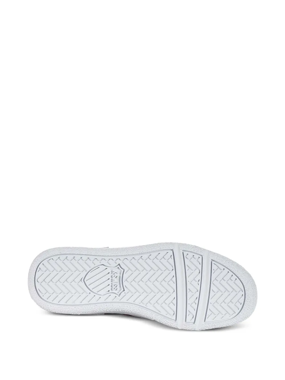 K-swiss Striped Leather Sneakers In White
