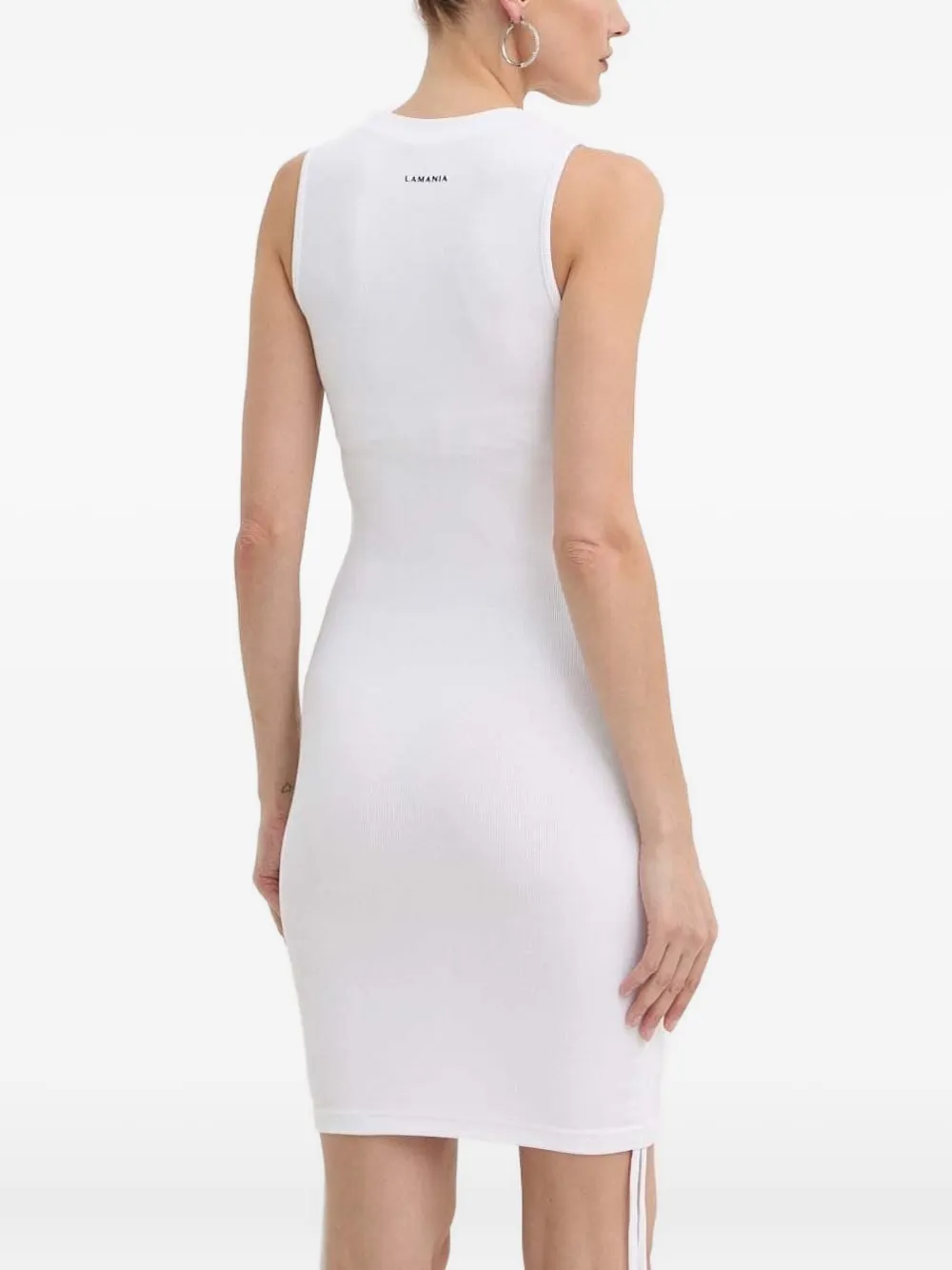 La Mania Mouwloze mini-jurk Wit