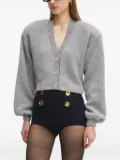 La Mania balloon-sleeve button cardigan - Grey