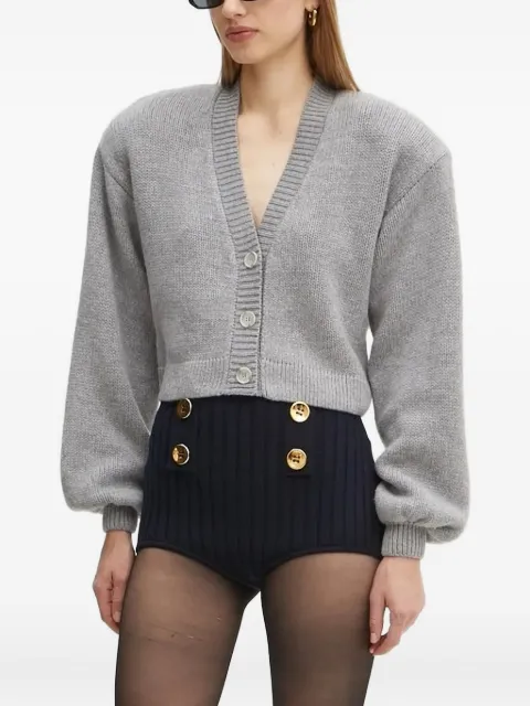 La Mania balloon-sleeve button cardigan