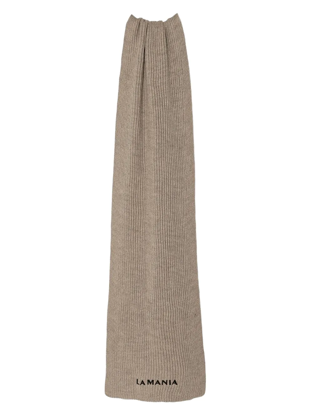 La Mania ribbed wool scarf | Brown | Image 1