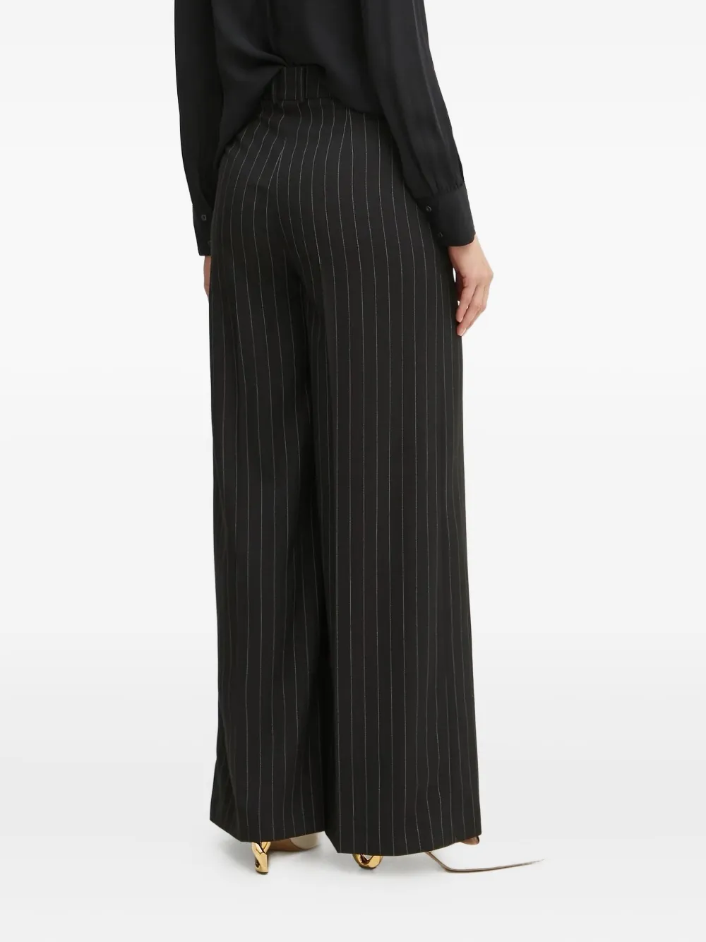 La Mania pinstripe trousers - Zwart