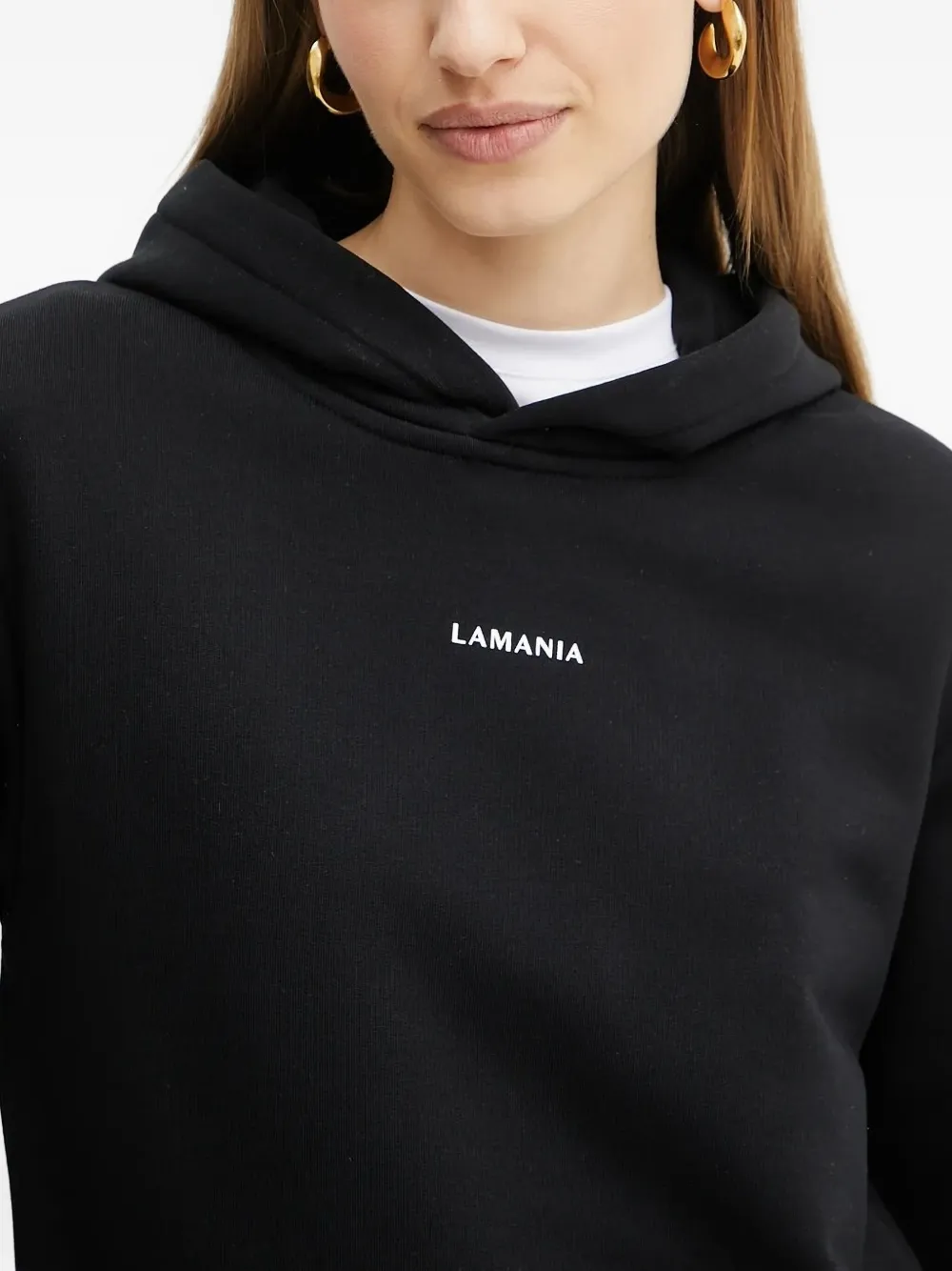 La Mania Hoodie met geborduurd logo Zwart
