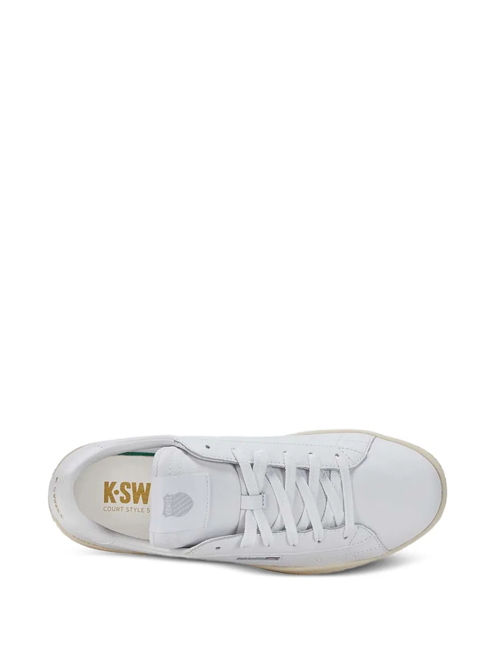 K-Swiss leather court-style sneakers White