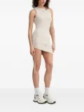 La Mania ribbed drawstring mini dress - Neutrals