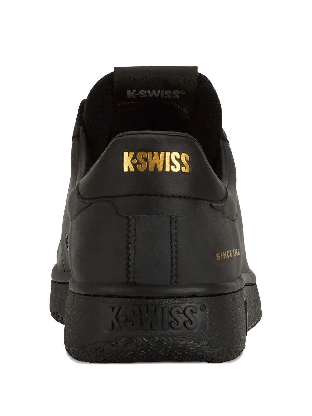 K-Swiss lace-up leather sneakers Zwart
