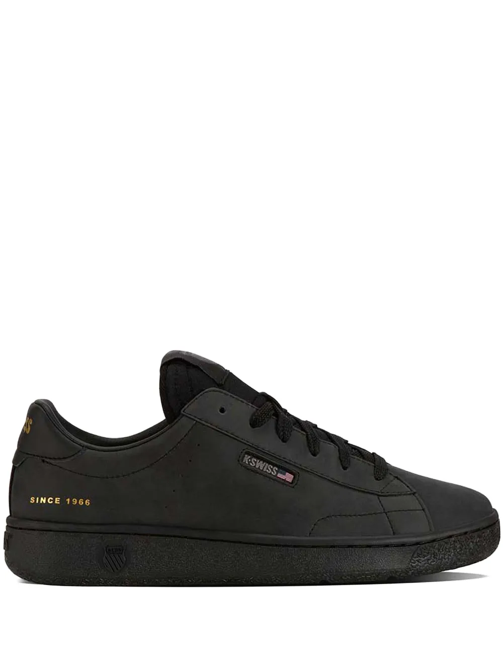 K-Swiss lace-up leather sneakers Zwart