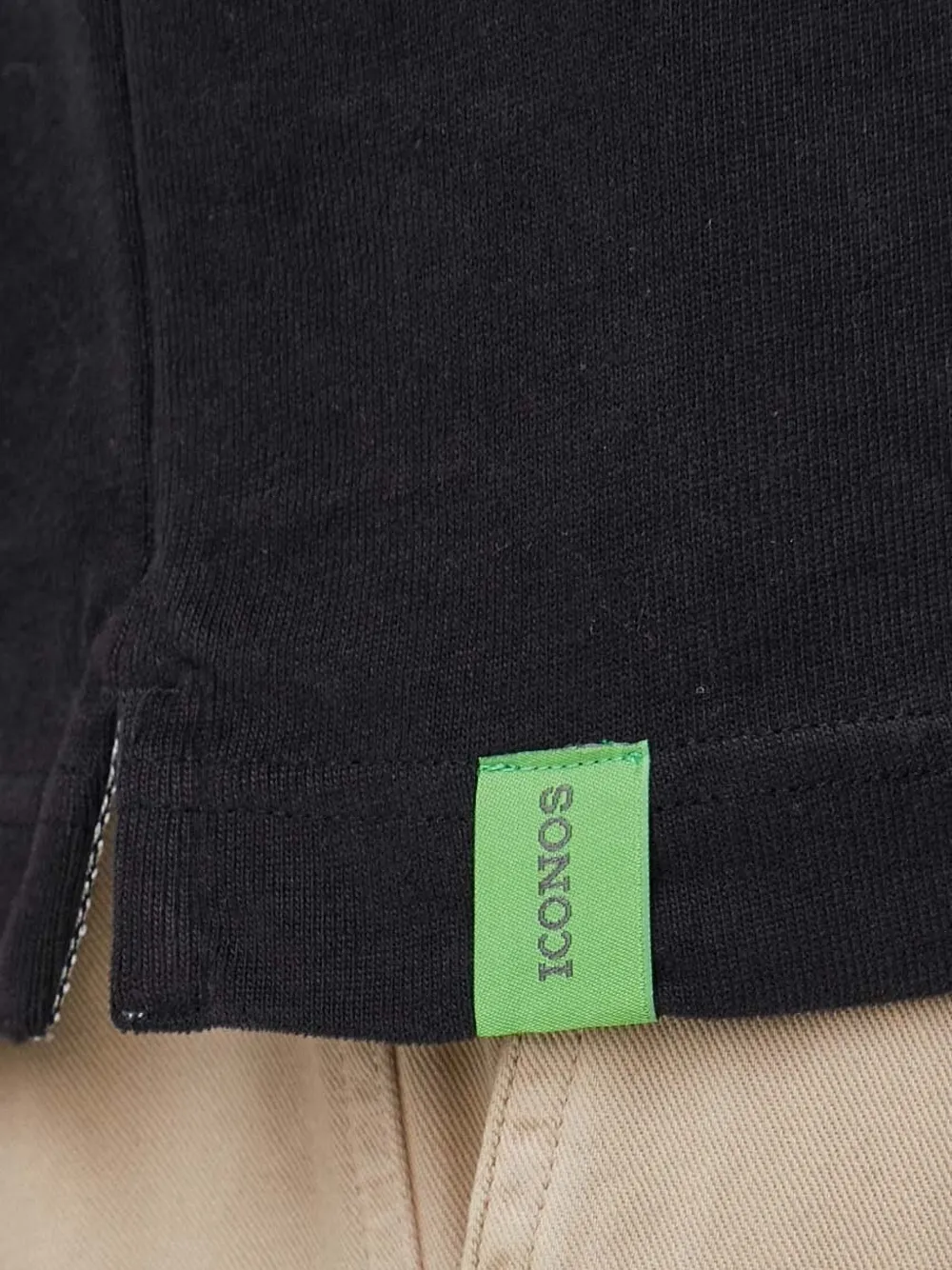 La Martina Poloshirt met nummerdetail en lange mouwen Zwart