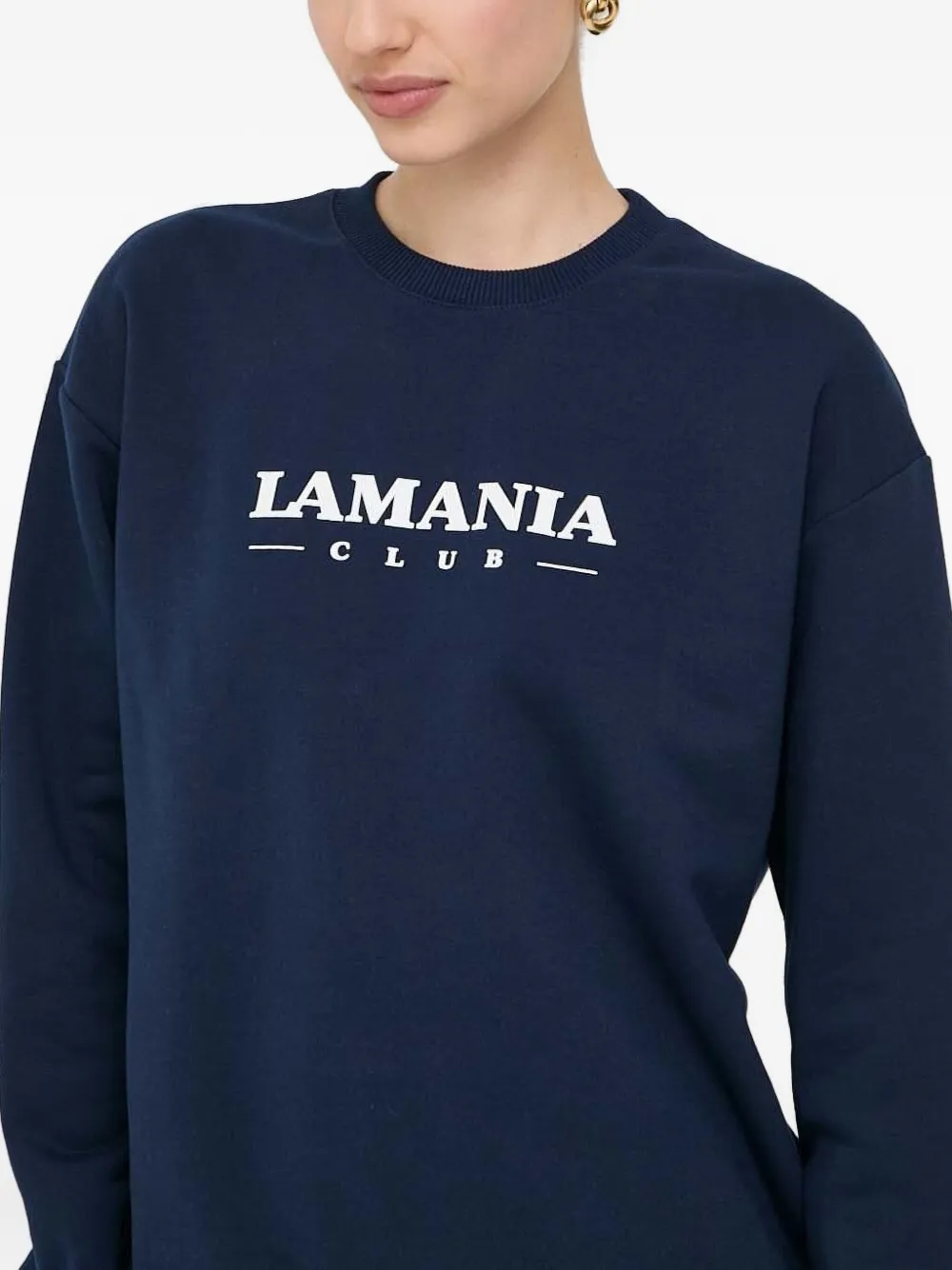 La Mania Sweater met logoprint Blauw