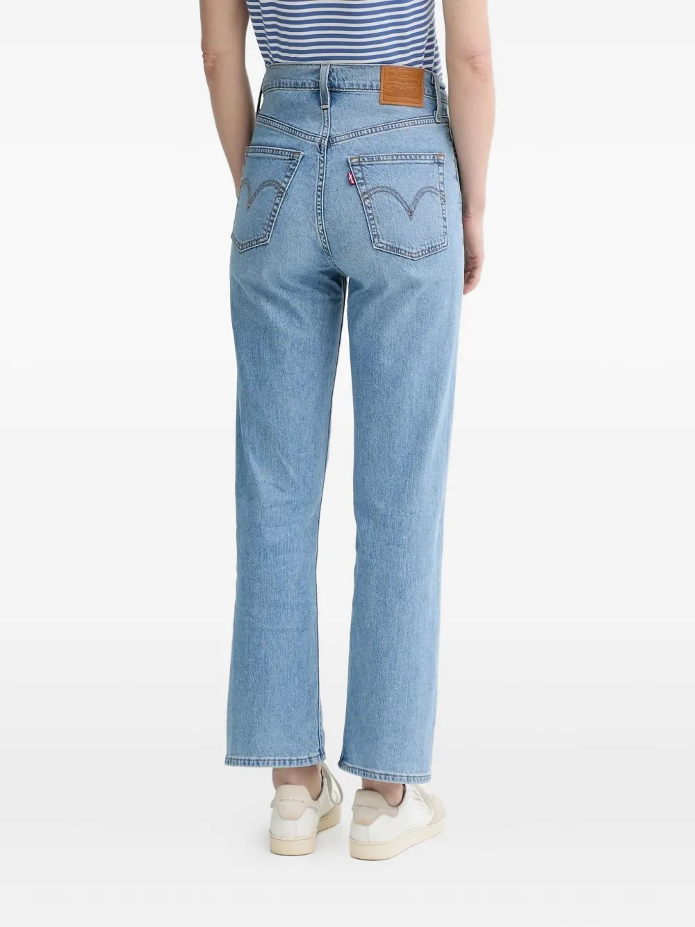 Levi's High-waisted Straight Jeans In Blue