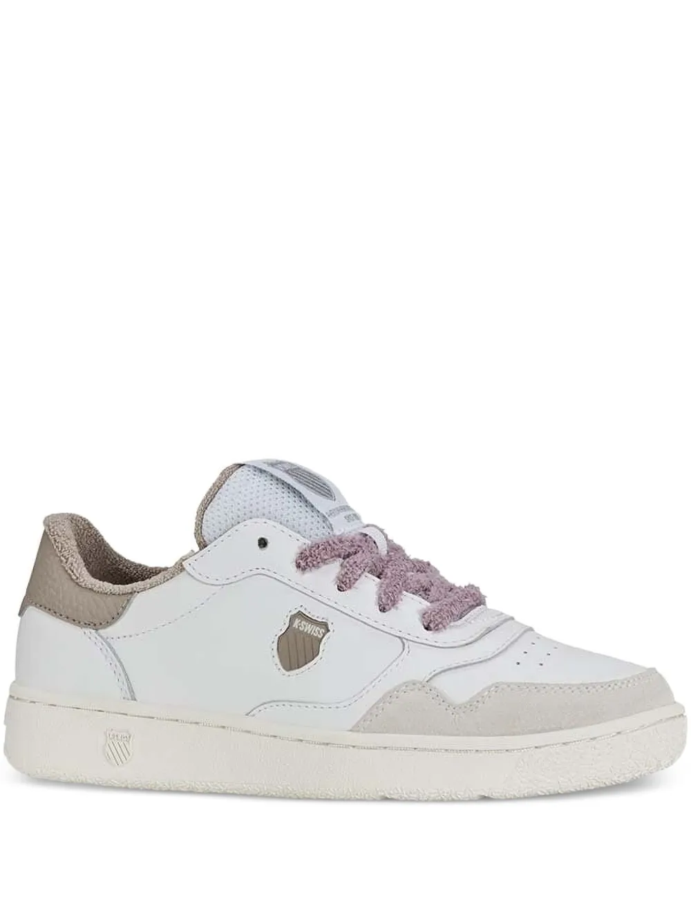 K-Swiss lace-up suede-panelled sneakers | White | Image 1