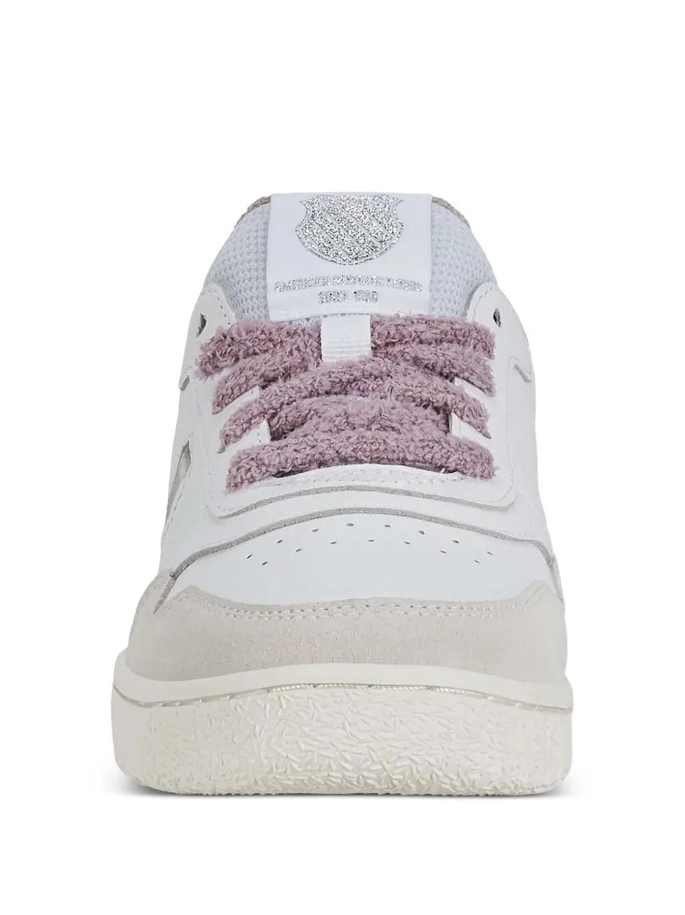 K-Swiss lace-up suede-panelled sneakers White