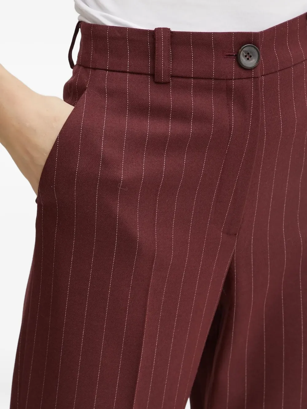  La Mania Pinstripe-pattern Trousers - Red 