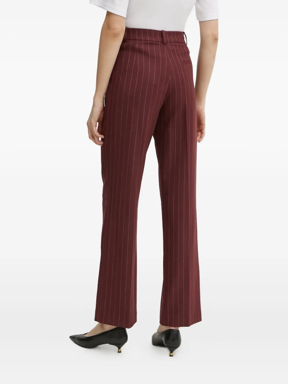 La Mania pinstripe-pattern trousers - Rood