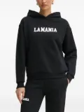 La Mania logo-print hoodie - Black