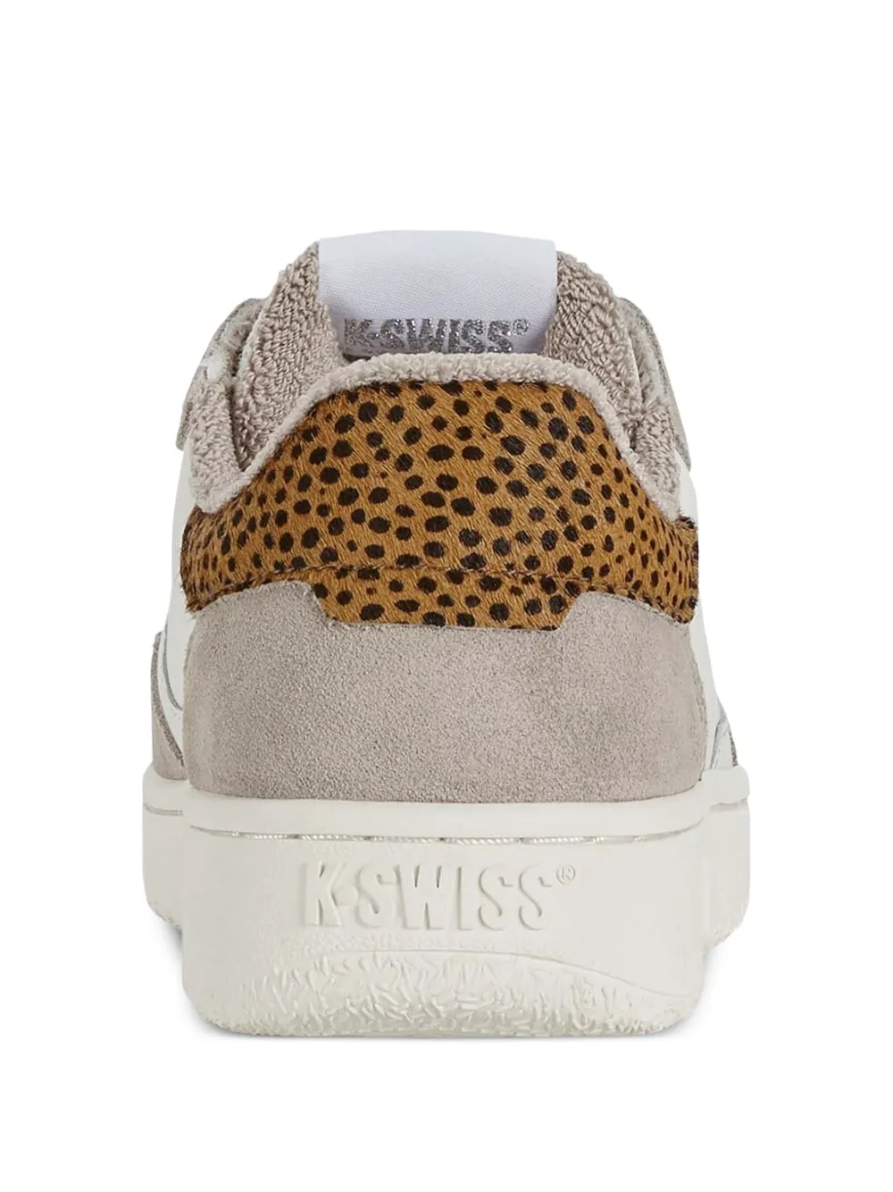K-Swiss suede-panelled leopard-print sneakers Neutrals