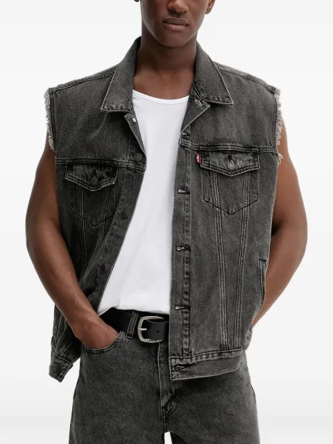Levi's frayed-edge denim vest