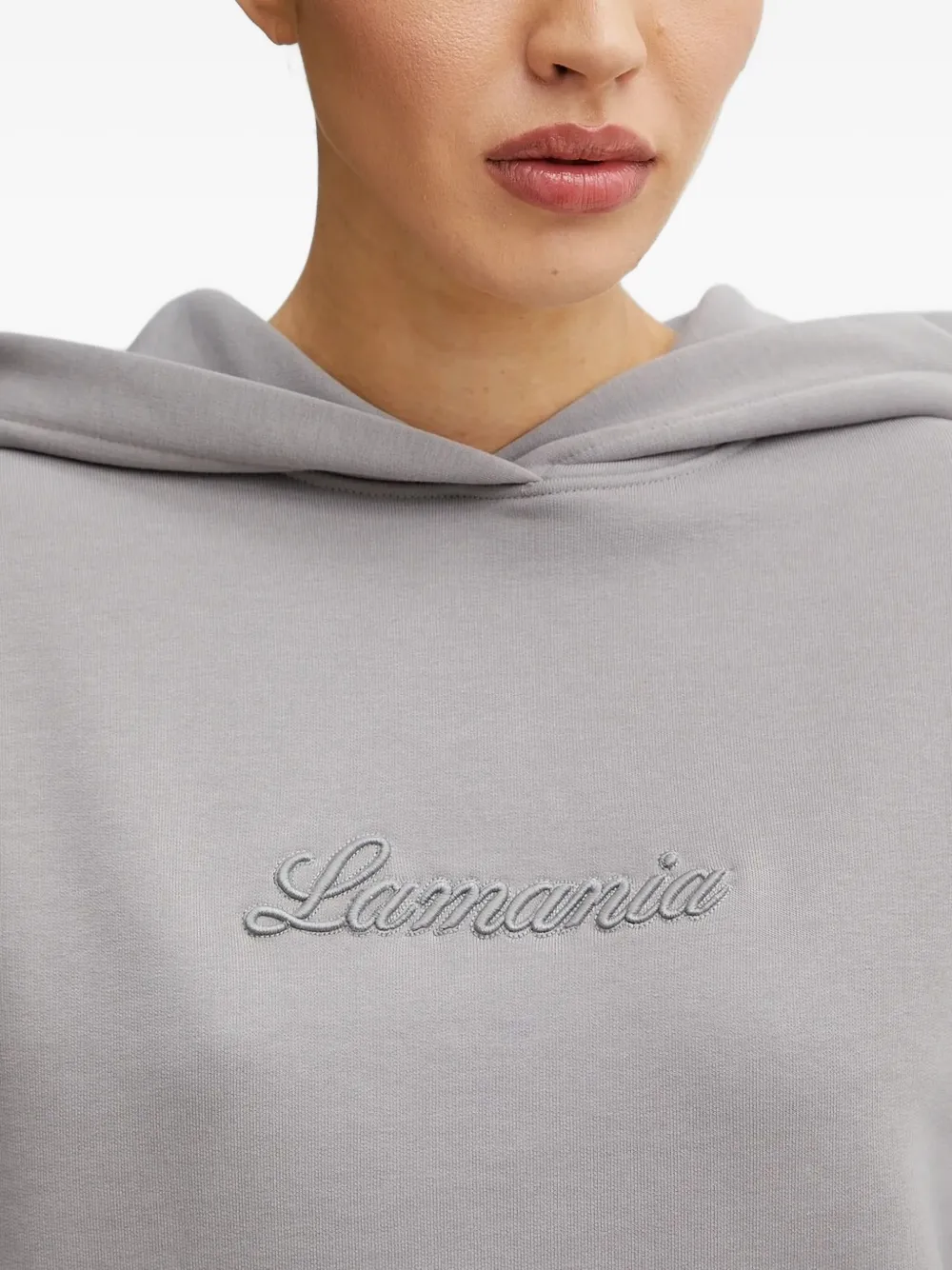 La Mania Hoodie met geborduurd logo Grijs