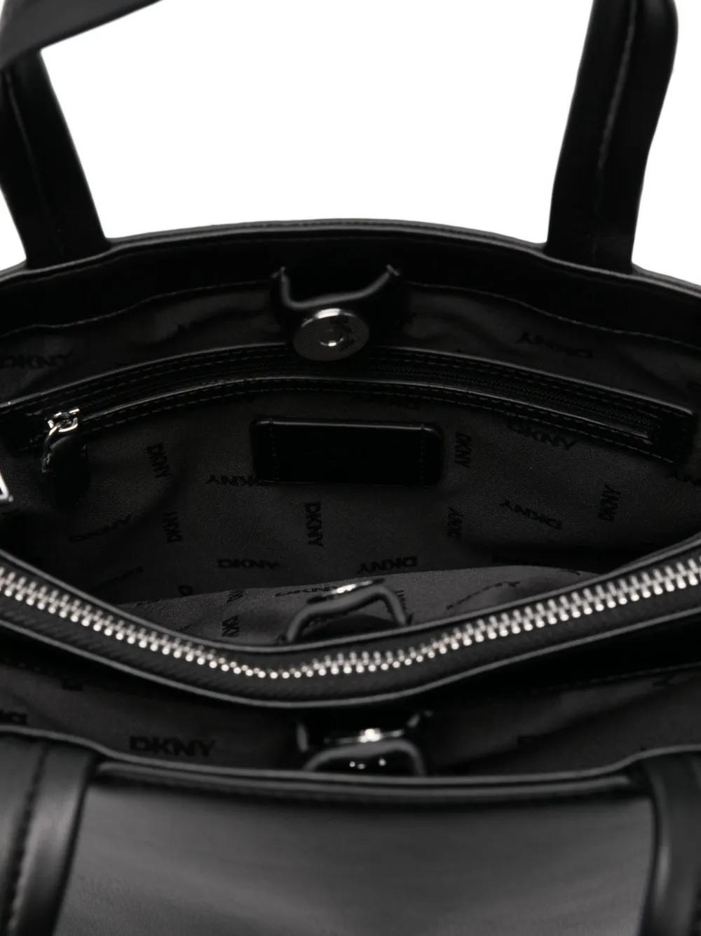 DKNY Tinsley logo-embossed tote bag Zwart