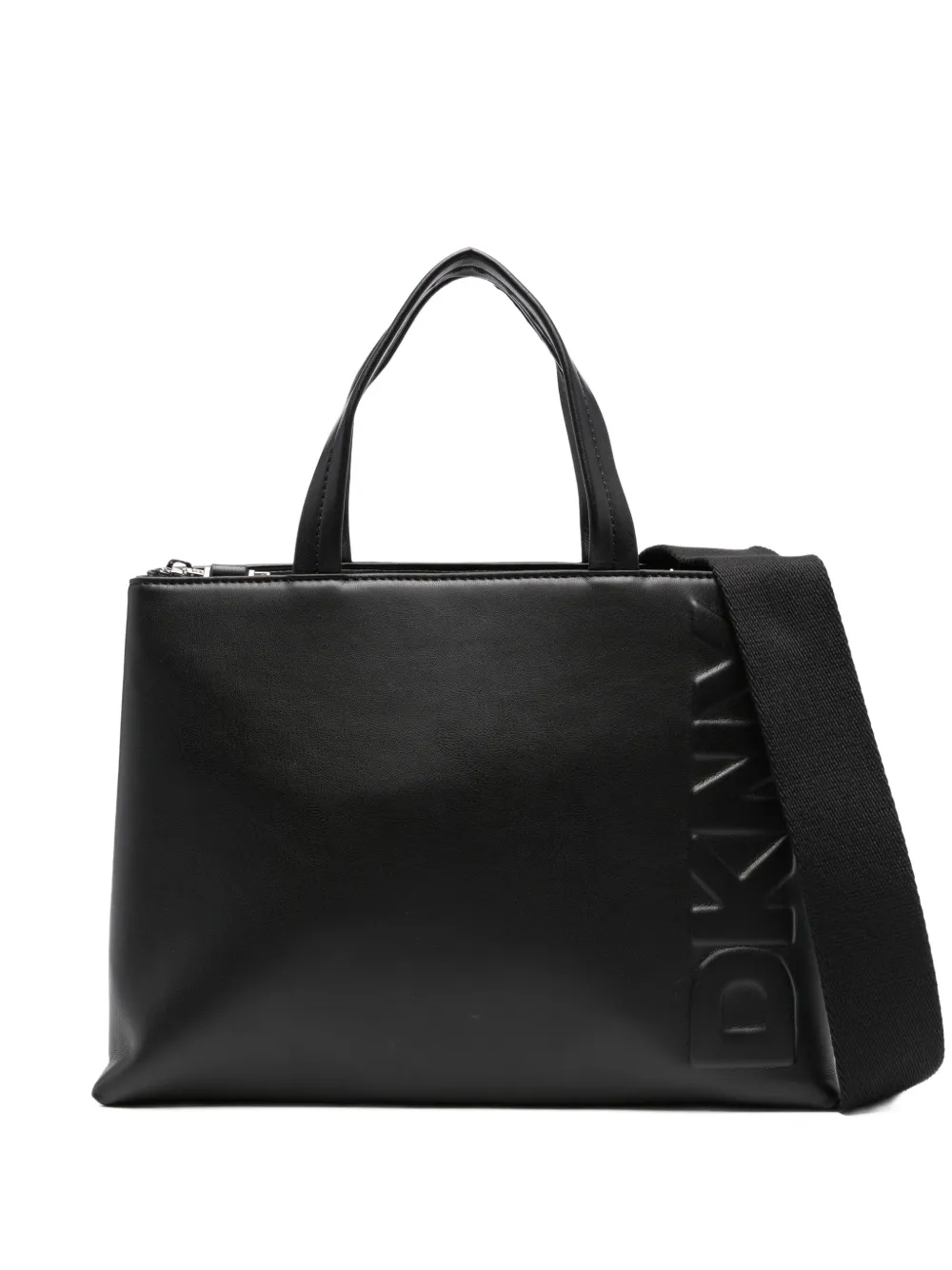 DKNY Tinsley logo-embossed tote bag Zwart