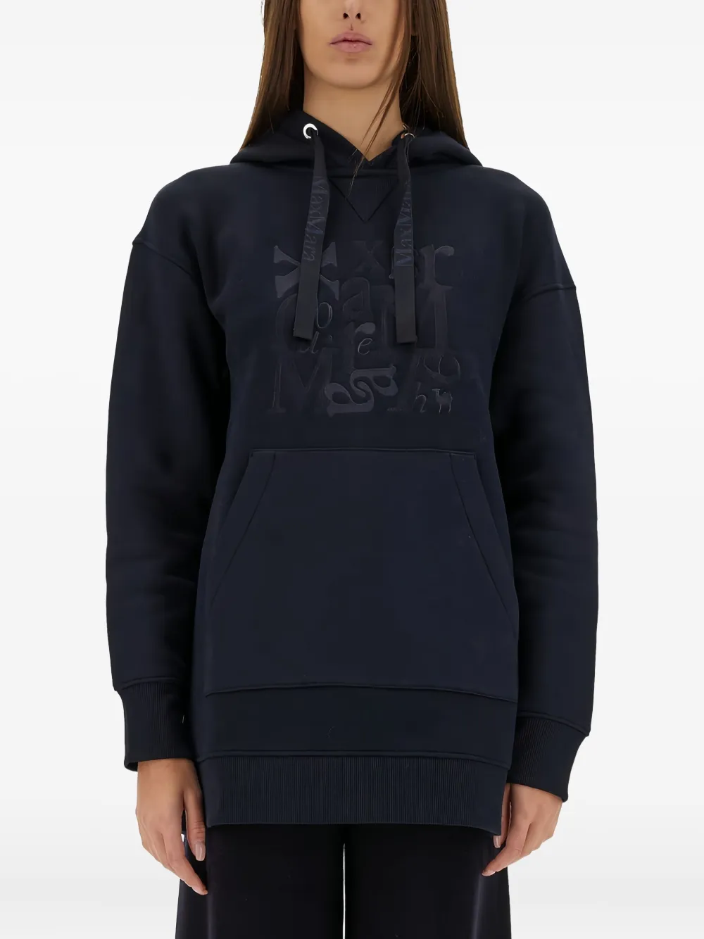 'S Max Mara logo-embroidered hoodie Blauw